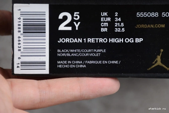 1 Purple' High Jordan Air OG 555088-501 555088-501 Kid  'Court Retro Kids 0909